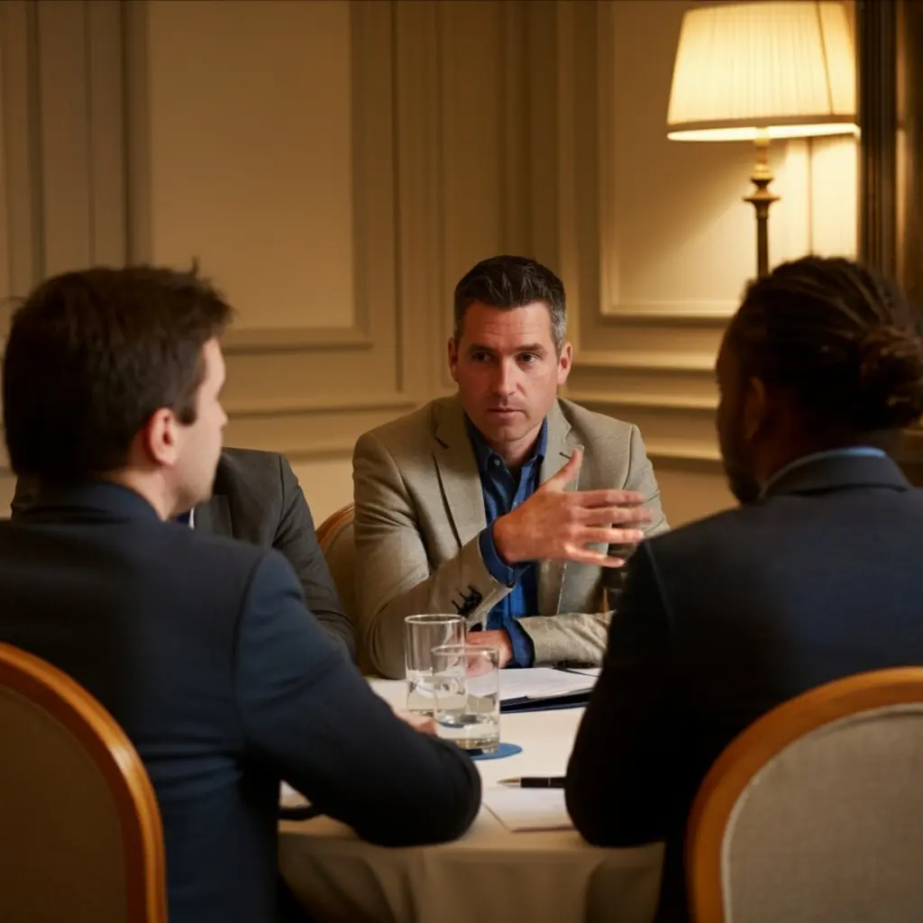 Buyer seller business meeting