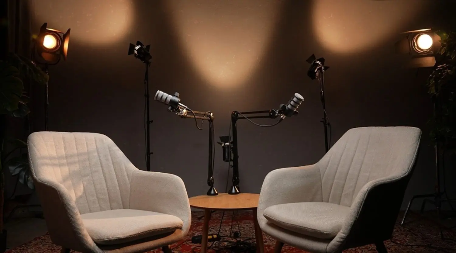 Business podcast studio